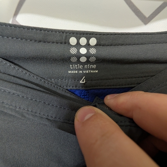 Title Nine Gray Skort with Purple Zipper Accents - Picture 3 of 3